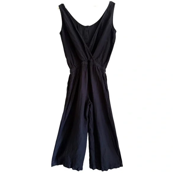 CLOTH & STONE 100% Linen Boho Lagenlook Minimalist Lightweight Casual Jumpsuit M - Picture 5 of 9